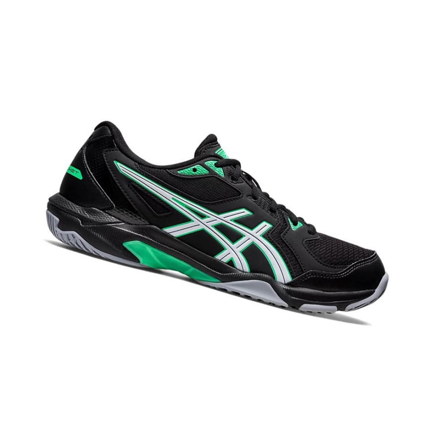 Black / New Leaf Men\'s Asics GEL-ROCKET 10 Volleyball Shoes | US02961NQ