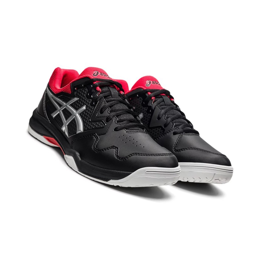 Black / Pure Silver Men's Asics GEL-DEDICATE 7 Tennis Shoes | US14830BQ