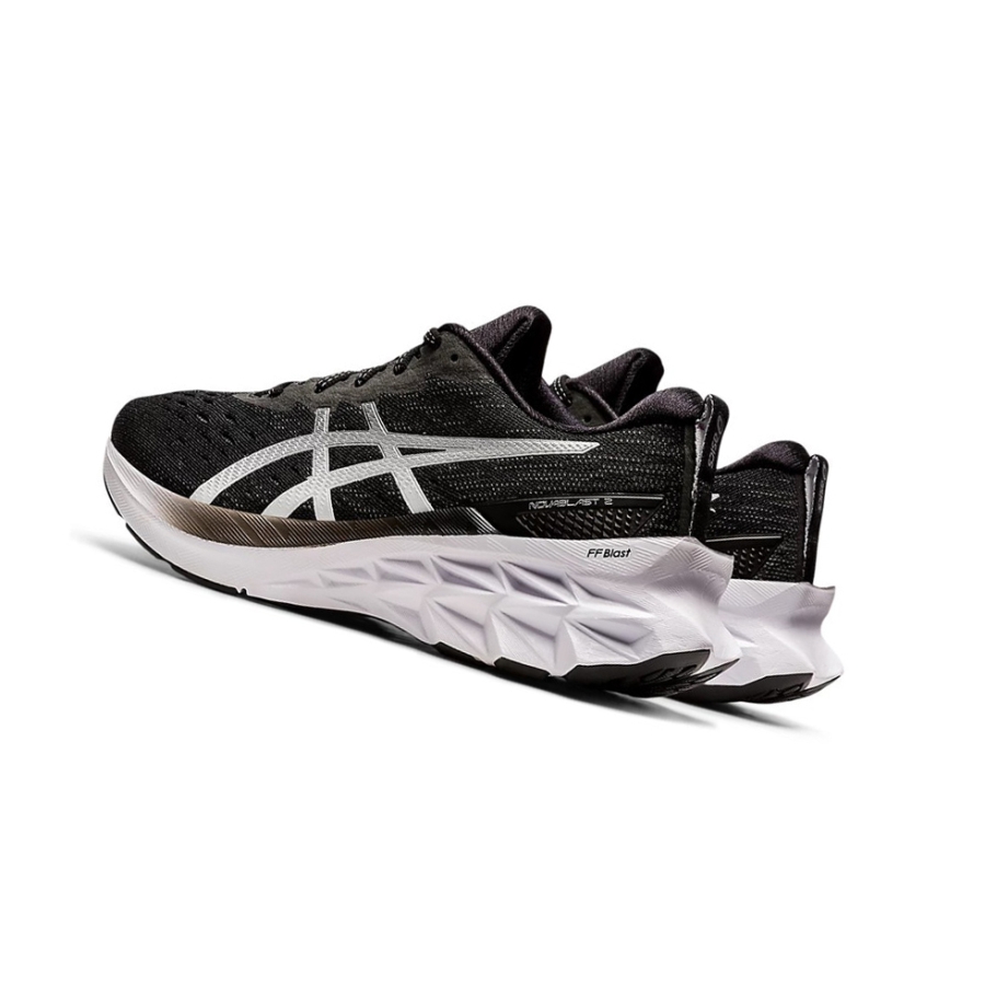 Black / Pure Silver Women's Asics NOVABLAST 2 Running Shoes | US53607WO