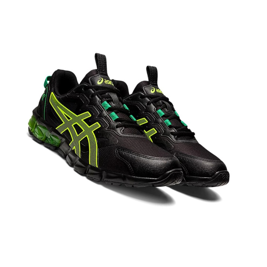 Black / Safety Yellow Women's Asics GEL-QUANTUM 90 Sneakers | US62403GF