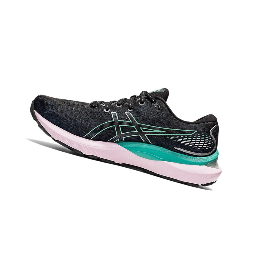 Black / Sage Women's Asics GEL-CUMULUS 24 Running Shoes | US12983BU