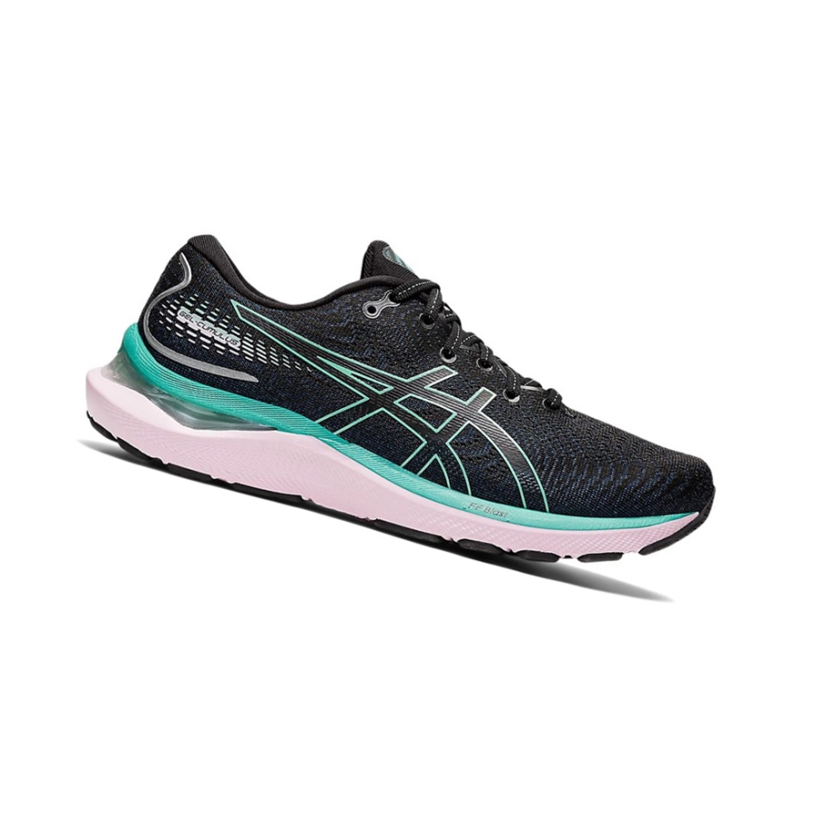 Black / Sage Women\'s Asics GEL-CUMULUS 24 Running Shoes | US12983BU