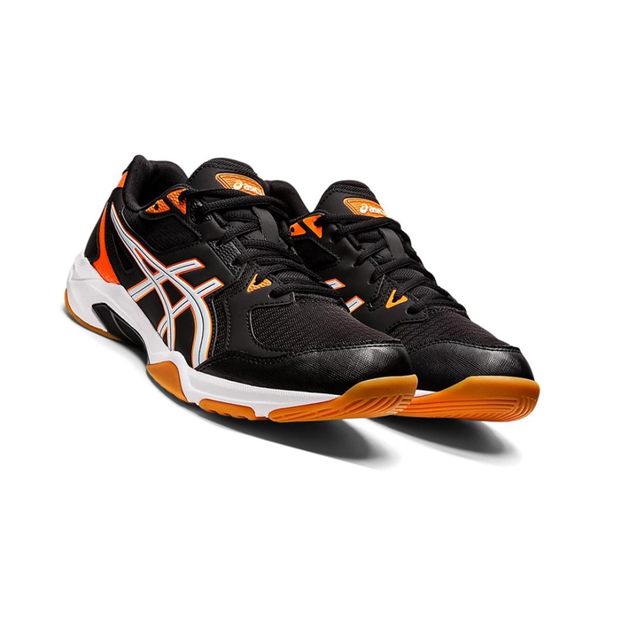 Black / Shocking Orange Men's Asics GEL-ROCKET 10 (2E) Volleyball Shoes | US16284KO