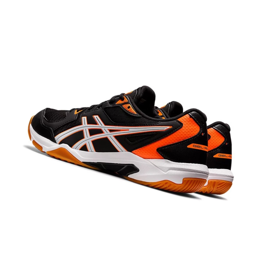 Black / Shocking Orange Men's Asics GEL-ROCKET 10 (2E) Volleyball Shoes | US16284KO