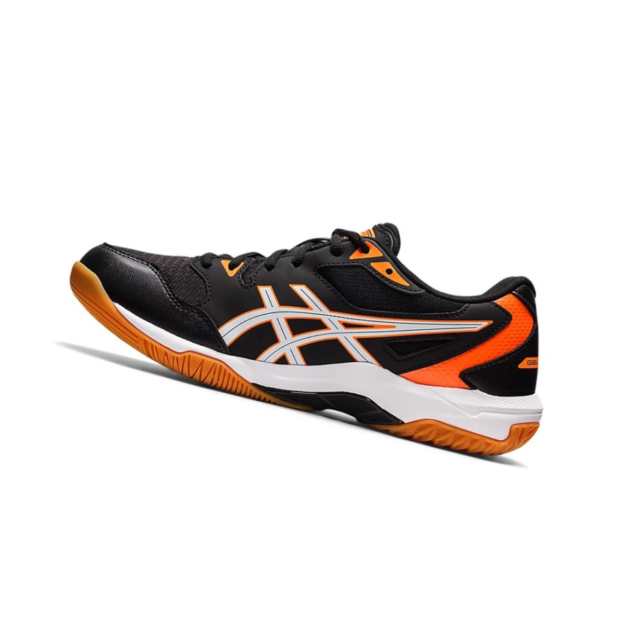 Black / Shocking Orange Men's Asics GEL-ROCKET 10 (2E) Volleyball Shoes | US16284KO