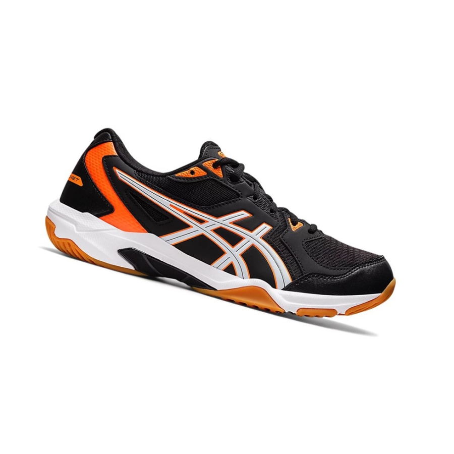 Black / Shocking Orange Men\'s Asics GEL-ROCKET 10 (2E) Volleyball Shoes | US16284KO