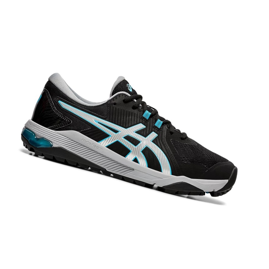 Black / Silver Men\'s Asics GEL-COURSE GLIDE Golf Shoes | US46189TX