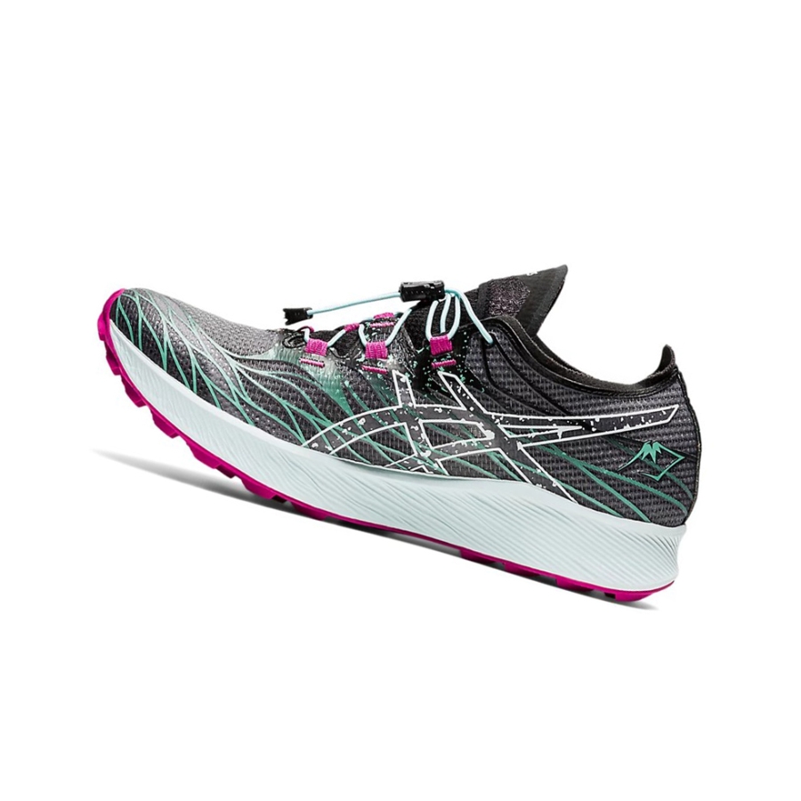 Black / Soothing Sea Women's Asics Fuji Speed Trail Running Shoes | US21597RC