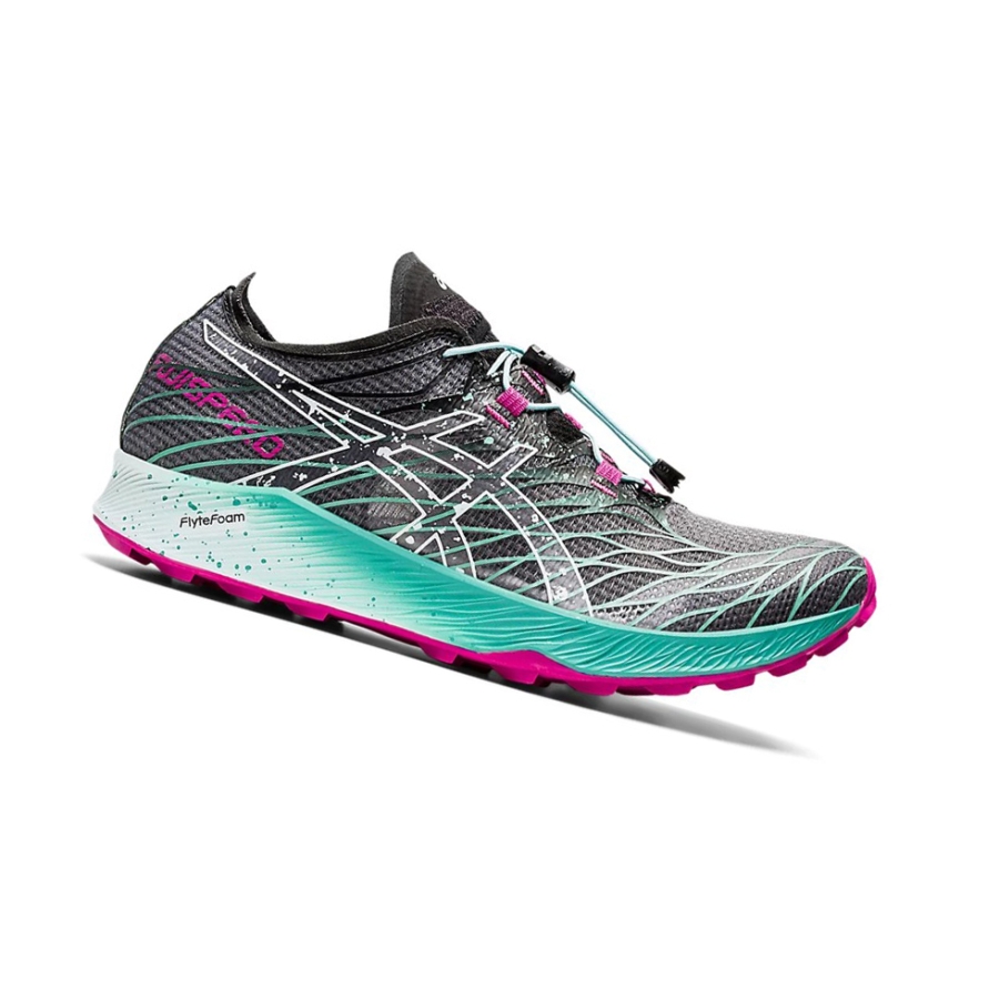 Black / Soothing Sea Women\'s Asics Fuji Speed Trail Running Shoes | US21597RC