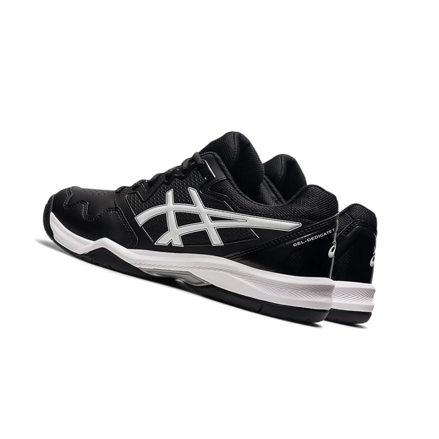 Black / White Men's Asics GEL-DEDICATE 7 Tennis Shoes | US30745NS