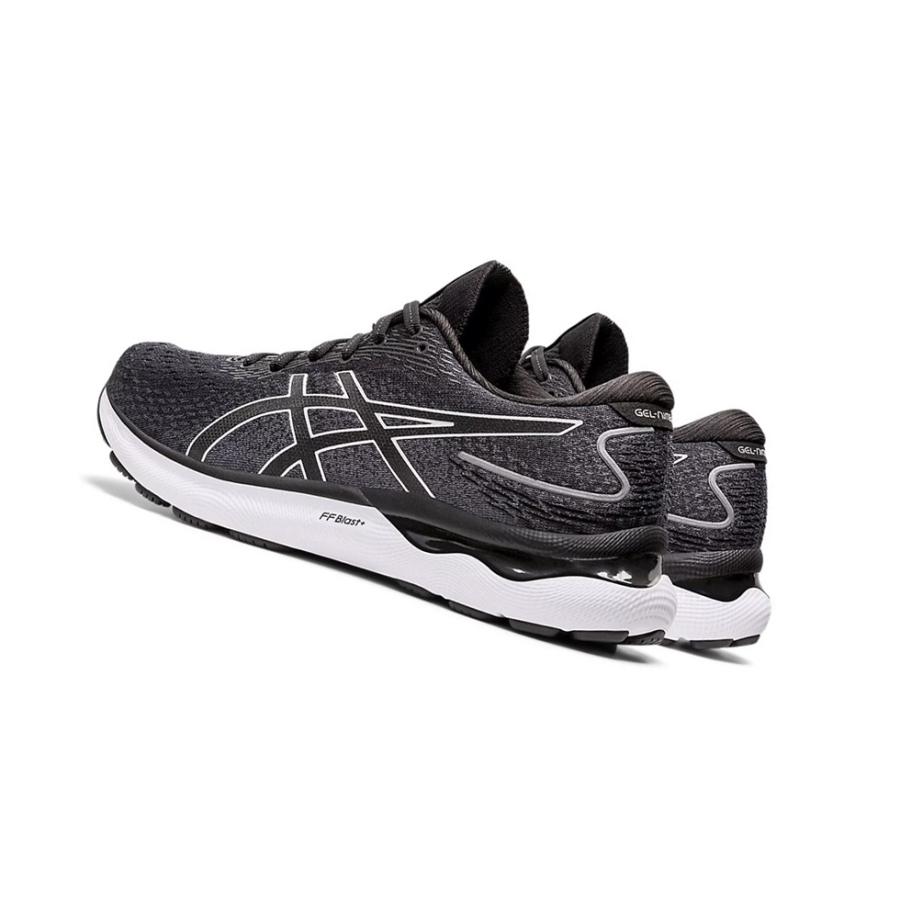 Black / White Men's Asics GEL-NIMBUS 24 Running Shoes | US76293VP