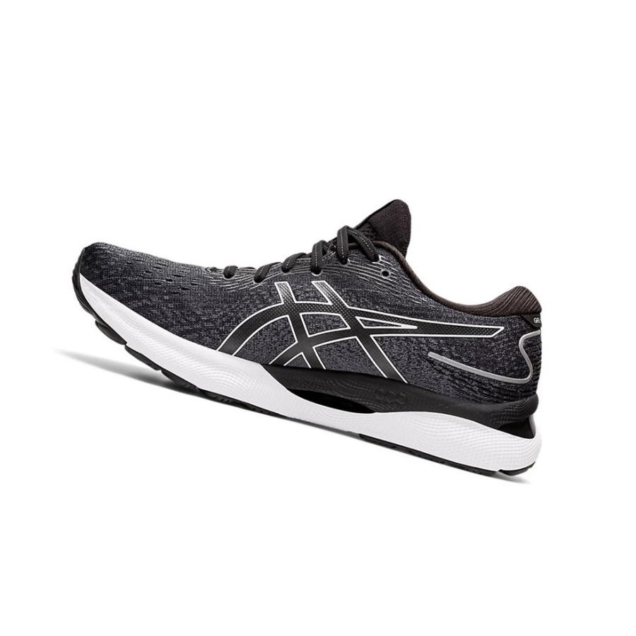 Black / White Men's Asics GEL-NIMBUS 24 Running Shoes | US76293VP