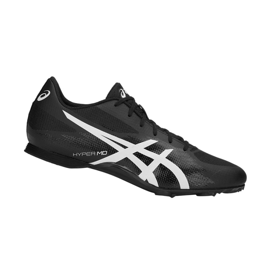 Black / White Men\'s Asics HYPER MD 7 Track Shoes | US96472ML