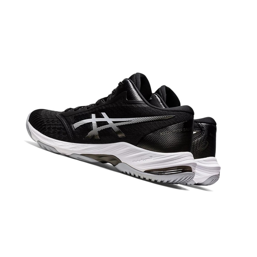 Black / White Men's Asics NETBURNER BALLISTIC FF MT 3 Volleyball Shoes | US48512QT