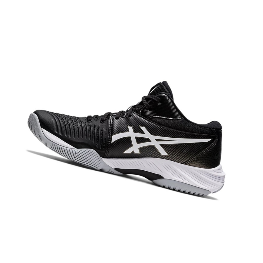 Black / White Men's Asics NETBURNER BALLISTIC FF MT 3 Volleyball Shoes | US48512QT