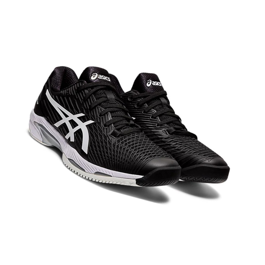 Black / White Men's Asics SOLUTION SPEED FF 2 Tennis Shoes | US76309GS