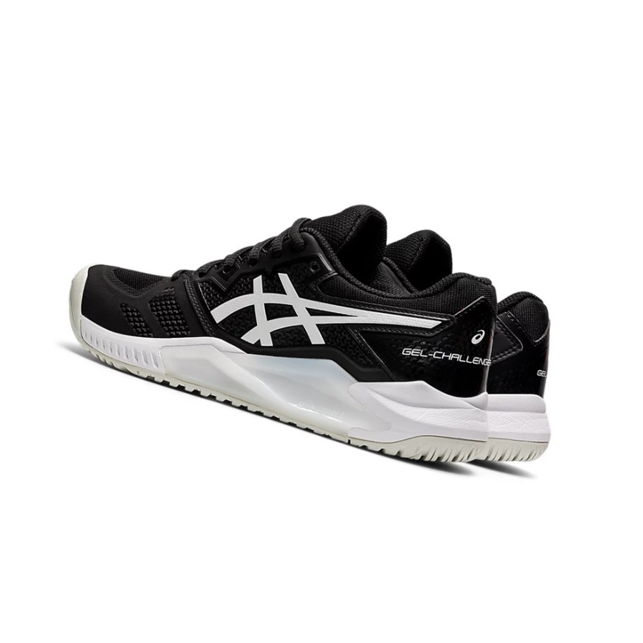 Black / White Women's Asics GEL-CHALLENGER 13 Tennis Shoes | US82490MQ