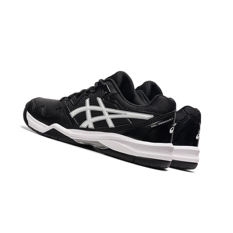 Black / White Women's Asics GEL-DEDICATE 7 Tennis Shoes | US12489VT