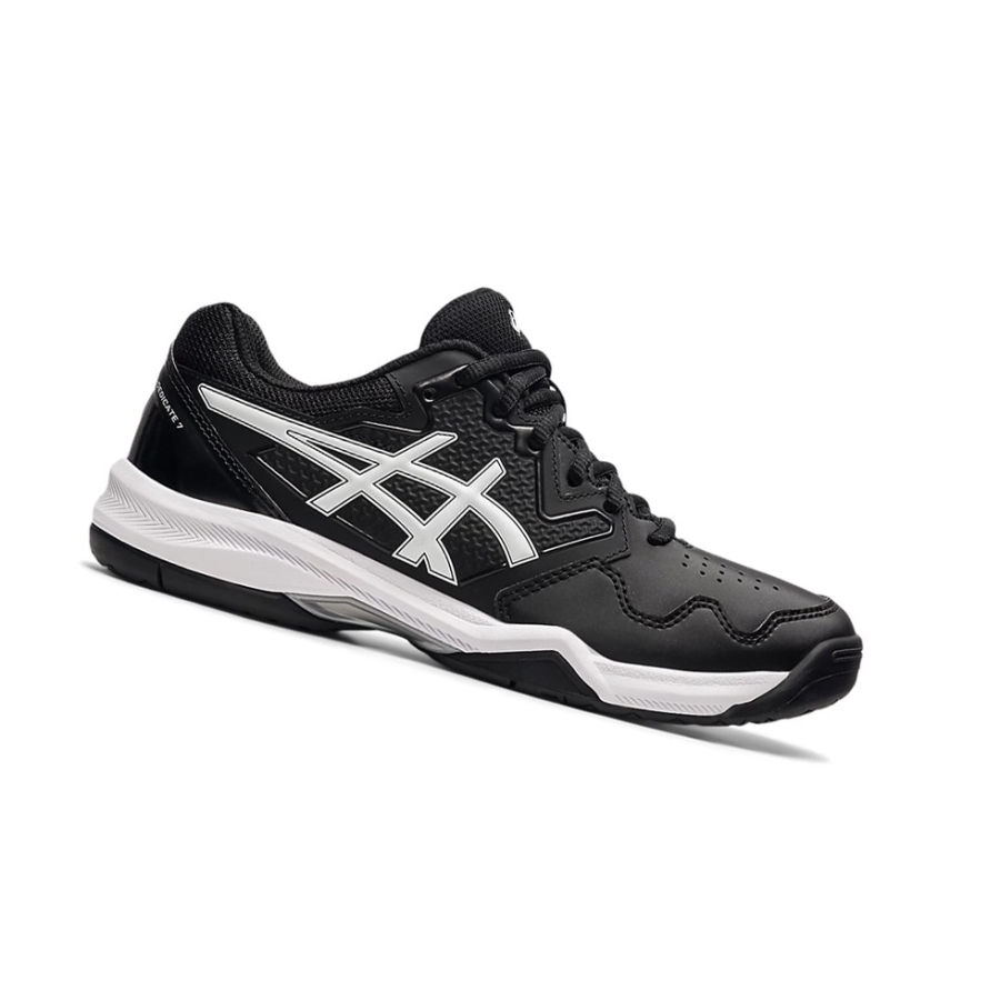 Black / White Women\'s Asics GEL-DEDICATE 7 Tennis Shoes | US12489VT