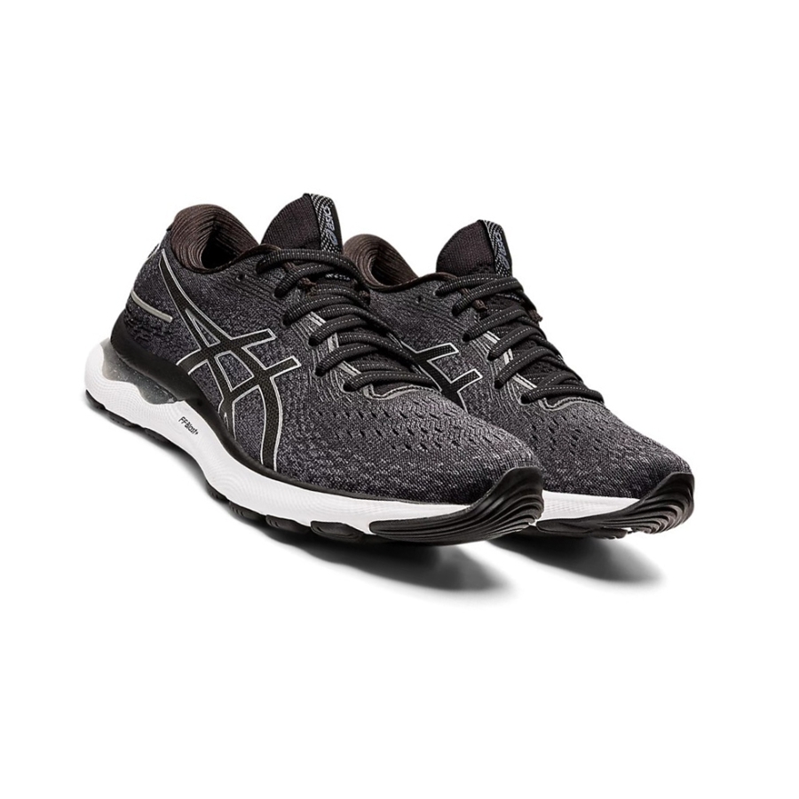 Black / White Women's Asics GEL-NIMBUS 24 (D) Running Shoes | US68342IL