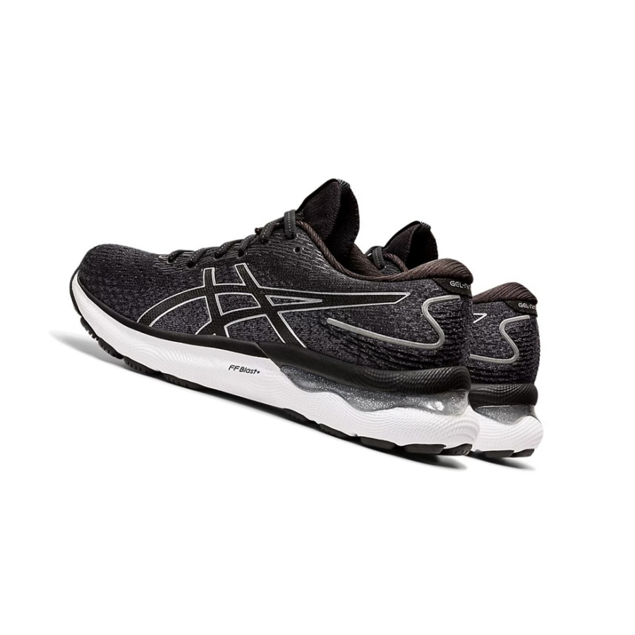 Black / White Women's Asics GEL-NIMBUS 24 (D) Running Shoes | US68342IL