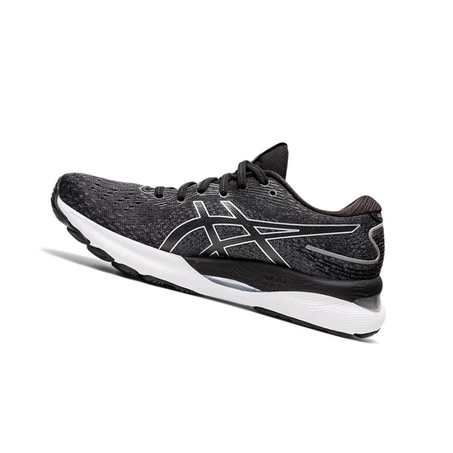 Black / White Women's Asics GEL-NIMBUS 24 (D) Running Shoes | US68342IL