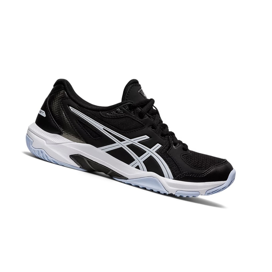 Black / White Women\'s Asics GEL-ROCKET 10 Volleyball Shoes | US18560XN