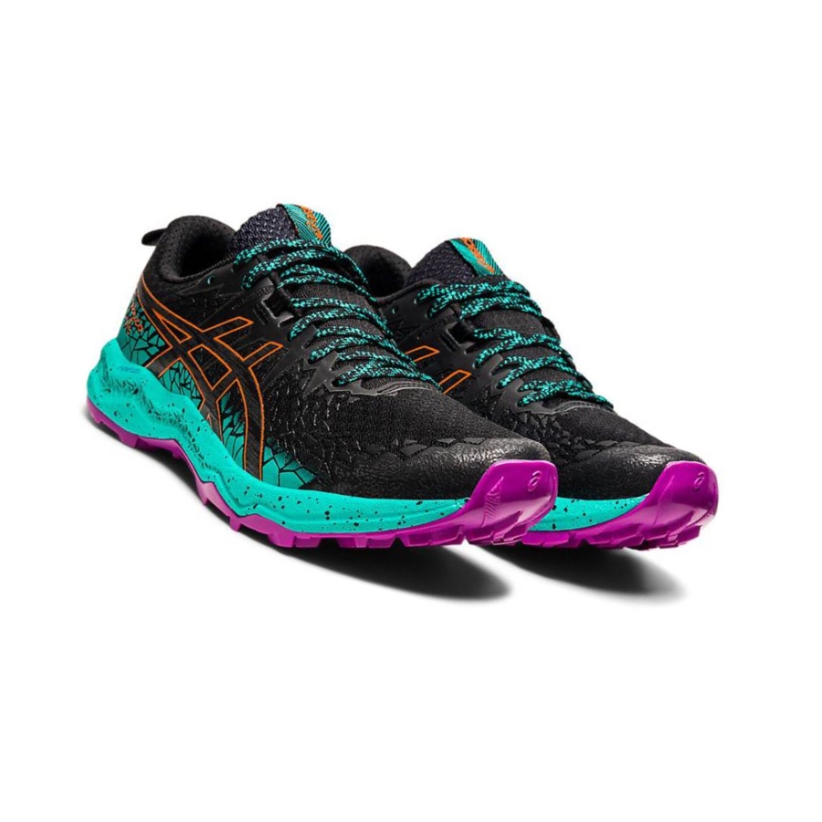 Black Women's Asics FUJITRABUCO Trail Running Shoes | US52946TZ