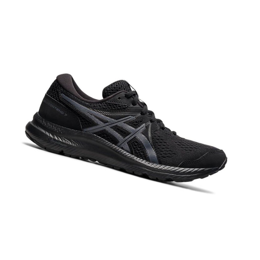 Black Women\'s Asics GEL-CONTEND 7 Running Shoes | US06159DJ