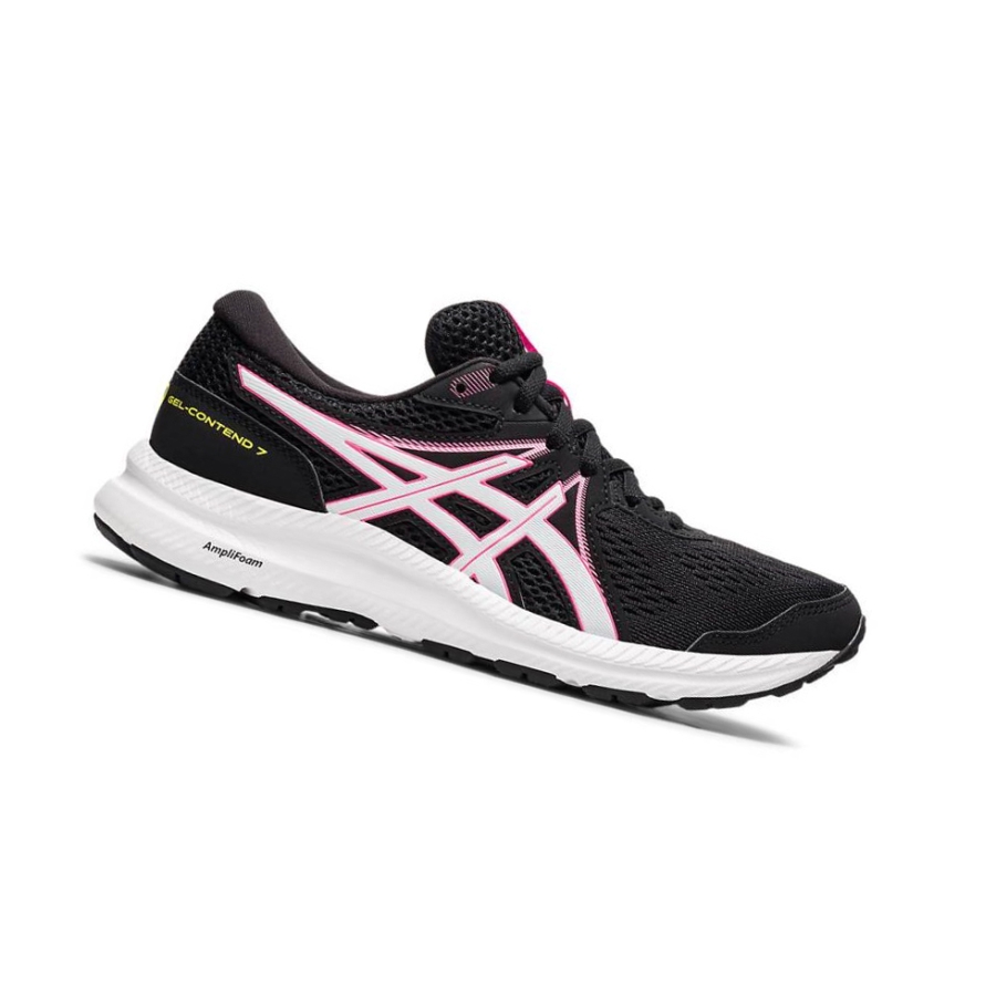 Black Women\'s Asics GEL-CONTEND 7 Running Shoes | US68437JF