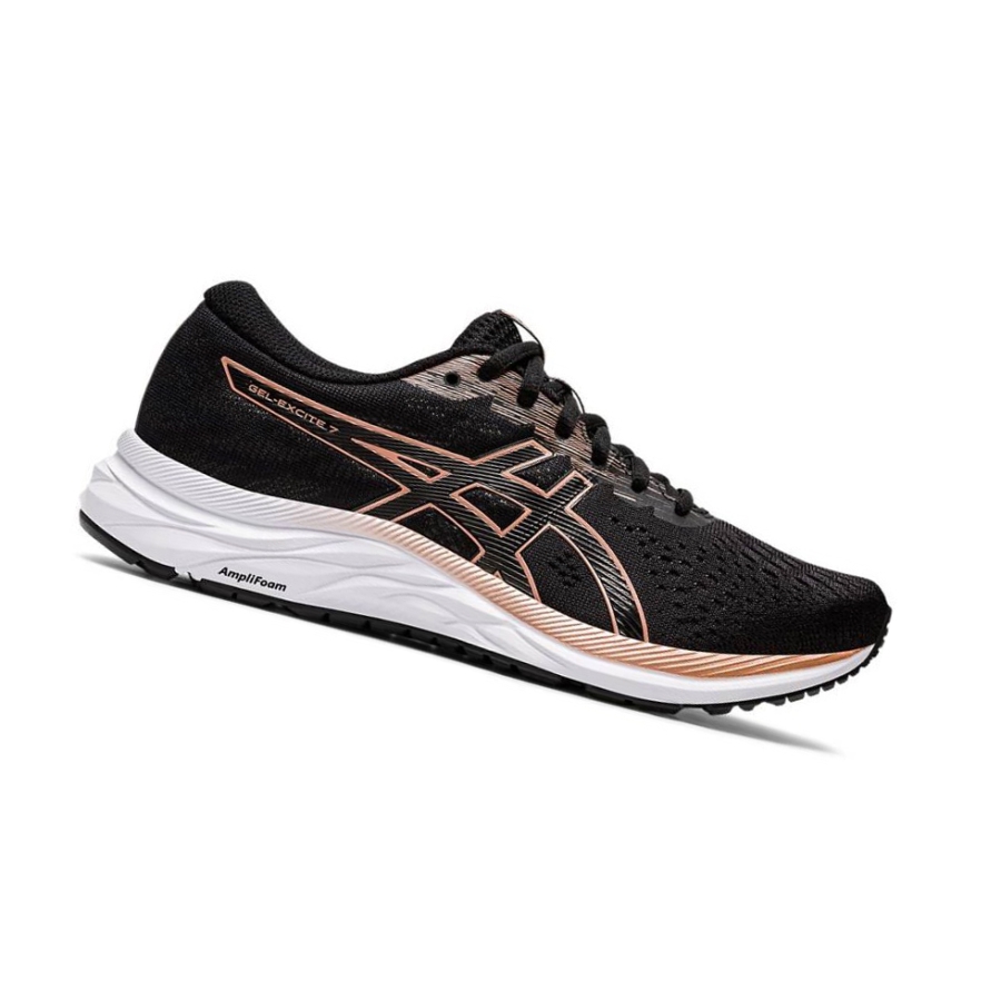 Black Women\'s Asics GEL-EXCITE 7 Running Shoes | US41325OK