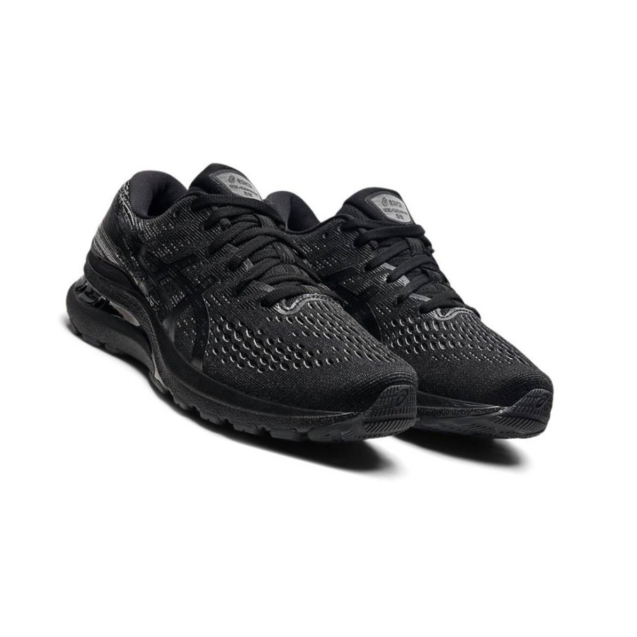 Black Women's Asics GEL-KAYANO 28 Wide Running Shoes | US07621OY