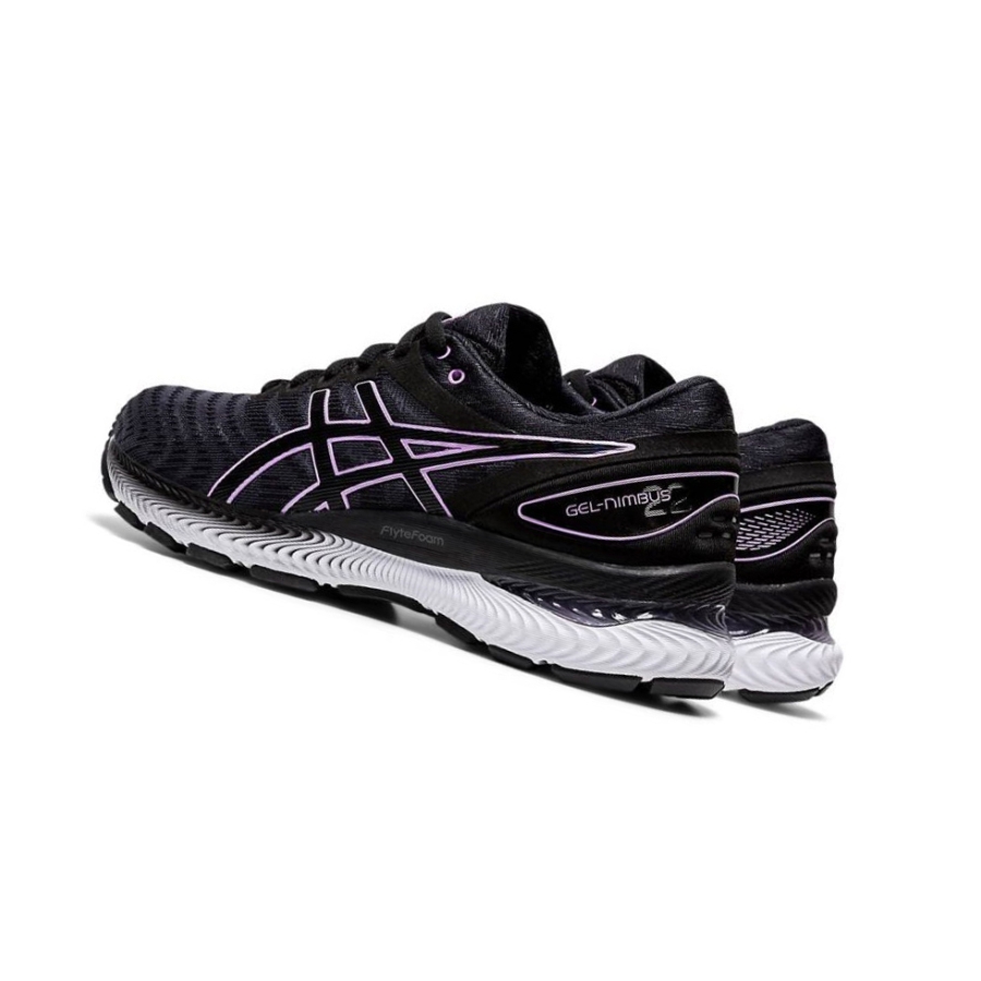 Black Women's Asics GEL-NIMBUS 22 Running Shoes | US85301VO