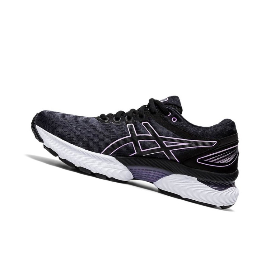 Black Women's Asics GEL-NIMBUS 22 Running Shoes | US85301VO