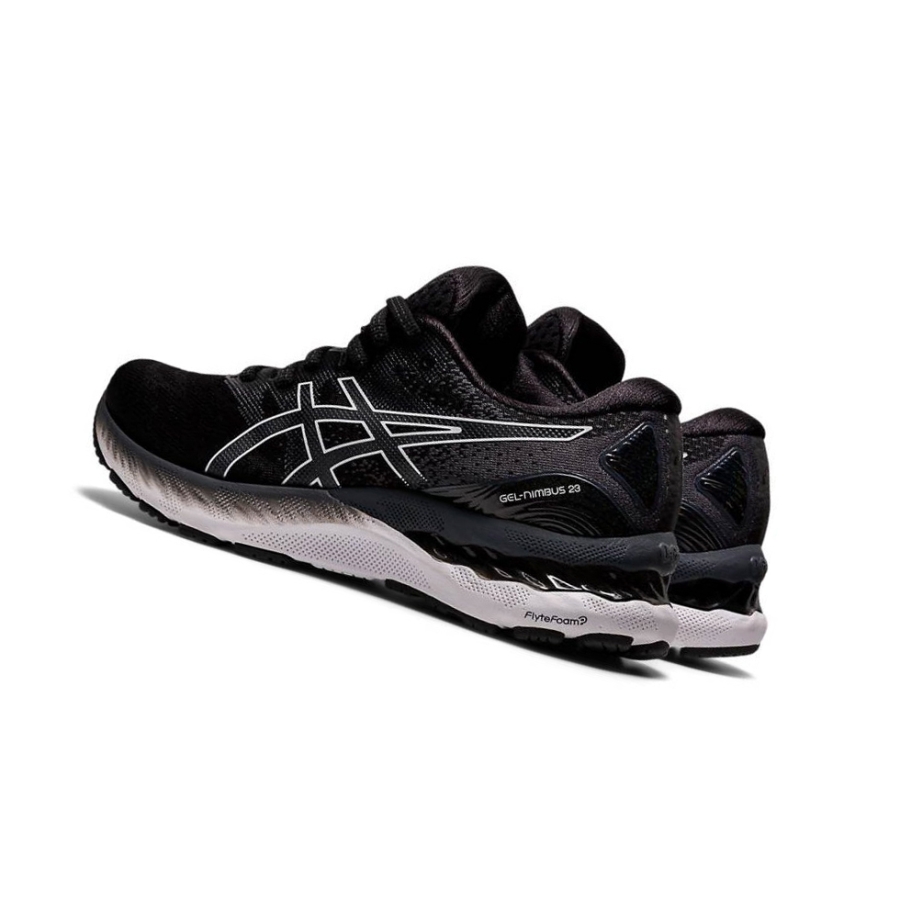 Black Women's Asics GEL-NIMBUS 23 Wide Running Shoes | US90468RV