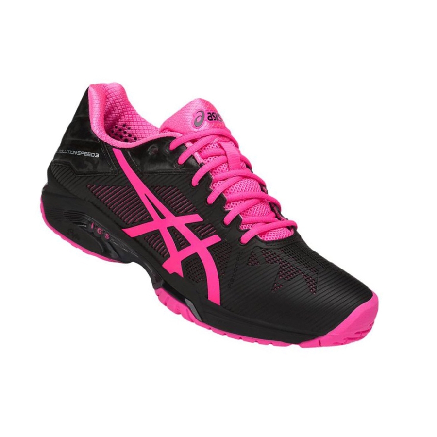 Black Women's Asics GEL-SOLUTION SPEED 3 Tennis Shoes | US68027HT