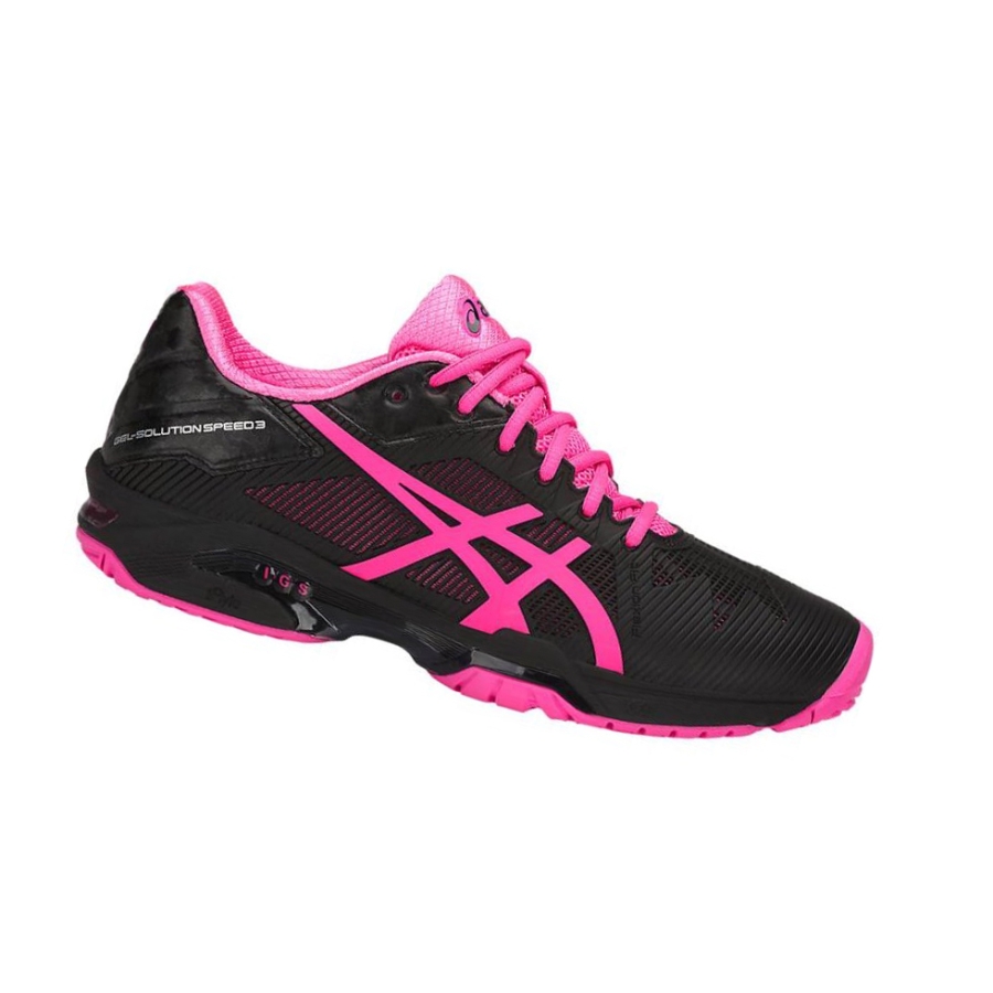 Black Women\'s Asics GEL-SOLUTION SPEED 3 Tennis Shoes | US68027HT