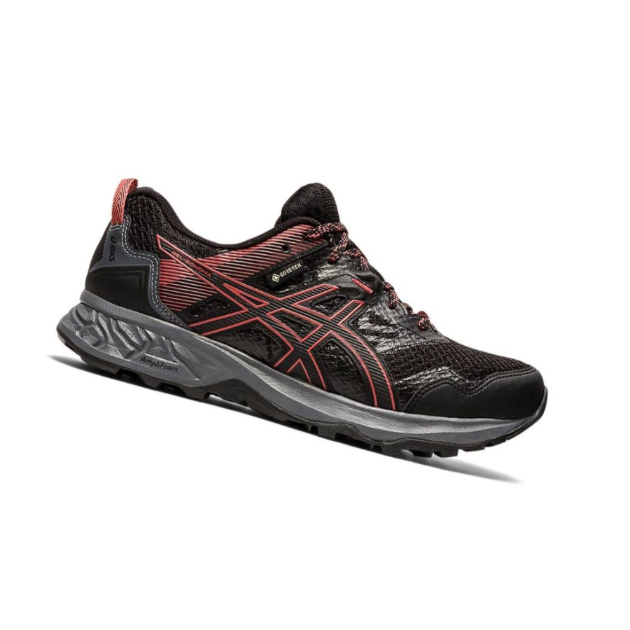 Black Women\'s Asics GEL-SONOMA 5 G-TX trail Trail Running Shoes | US65049TA