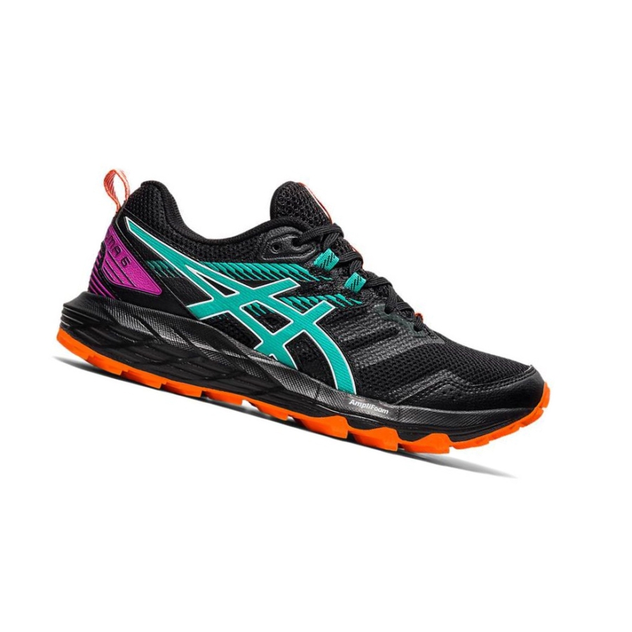 Black Women\'s Asics GEL-SONOMA 6 Trail Running Shoes | US37269VS