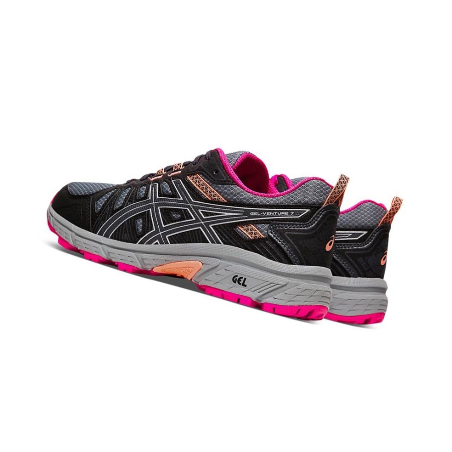 Black Women's Asics GEL-VENTURE 7 Trail Trail Running Shoes | US08172JL