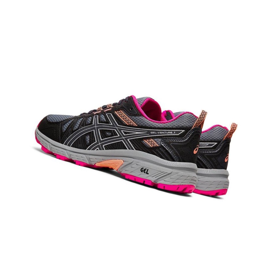 Black Women's Asics GEL-VENTURE 7 Trail Trail Running Shoes | US08459MC