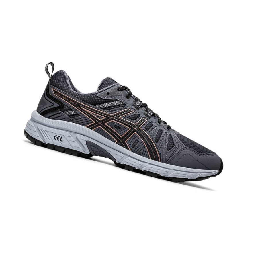 Black Women\'s Asics GEL-VENTURE 7 Trail Running Shoes | US71496EG