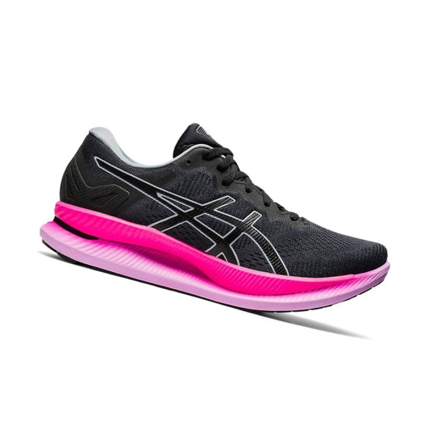 Black Women\'s Asics GLIDERIDE Running Shoes | US31059AF