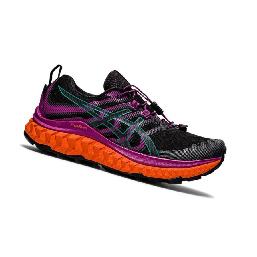 Black Women\'s Asics TRABUCO MAX Trail Running Shoes | US53614EW