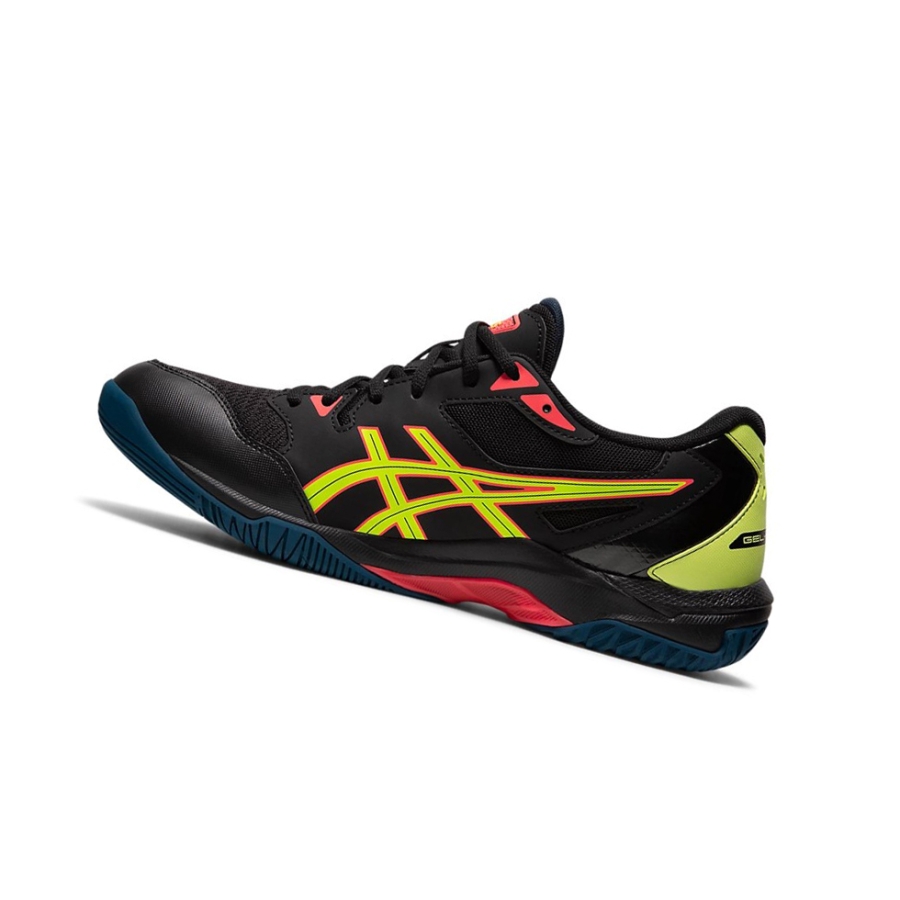 Black / Yellow Men's Asics GEL-ROCKET 10 Volleyball Shoes | US84170BF