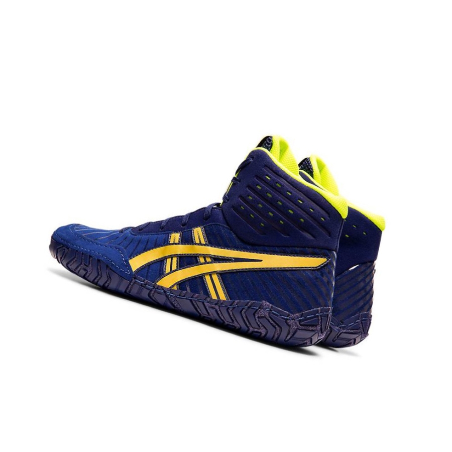 Blue Men's Asics AGGRESSOR 4 Wrestling Shoes | US28305FO