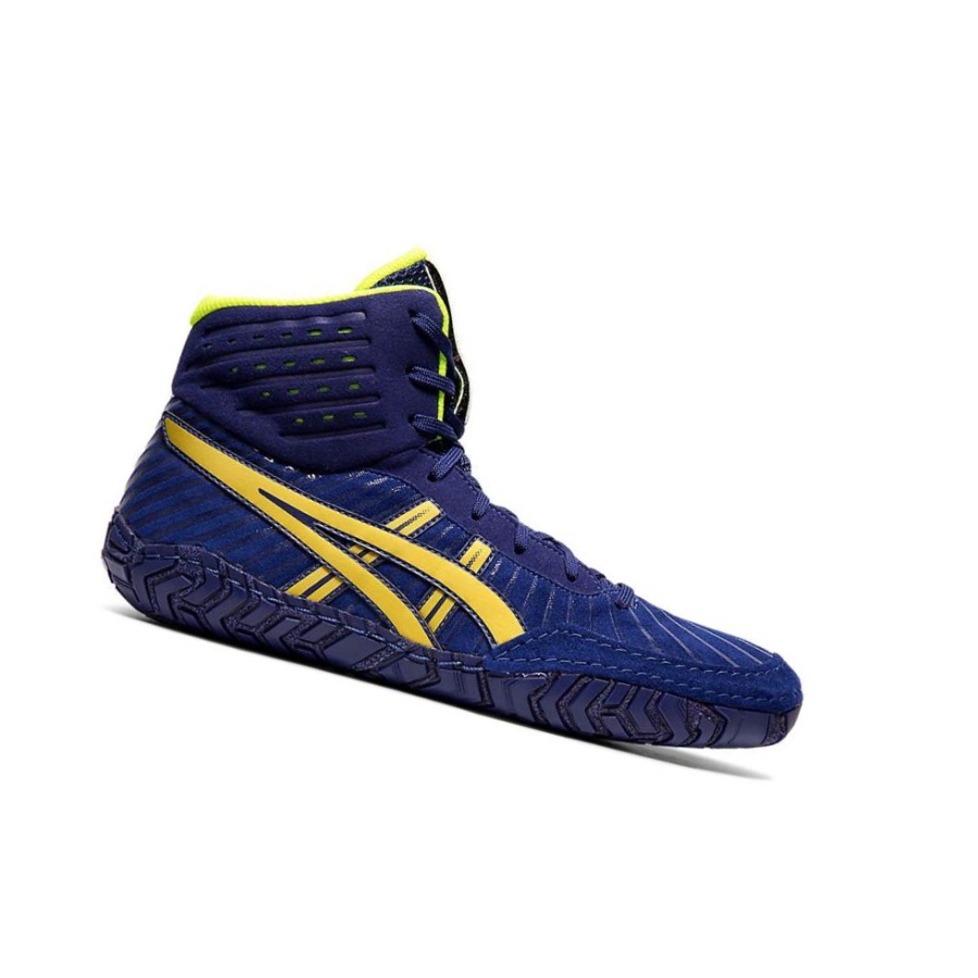 Blue Men\'s Asics AGGRESSOR 4 Wrestling Shoes | US28305FO