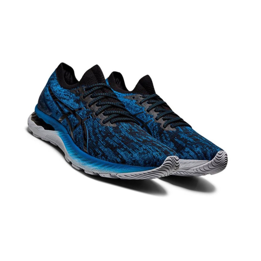 Blue Men's Asics GEL-NIMBUS 23 Knit Running Shoes | US58104KI