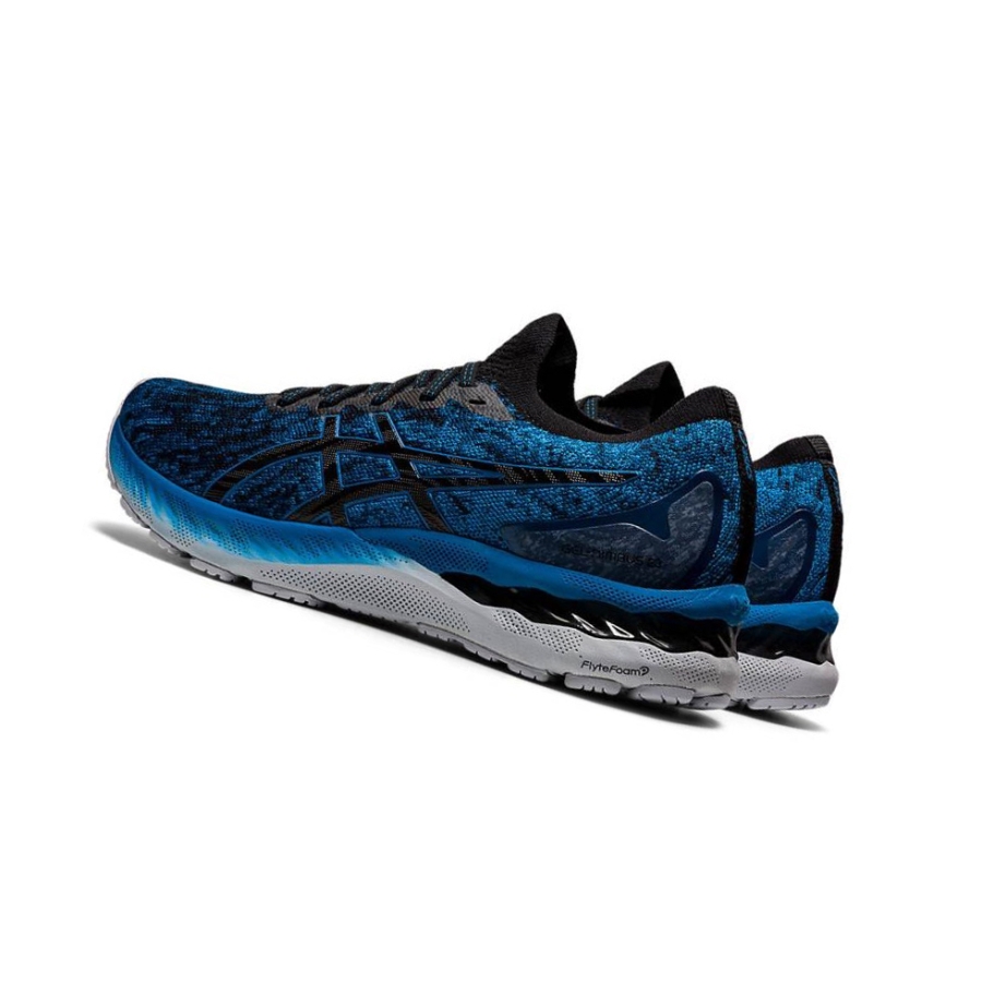 Blue Men's Asics GEL-NIMBUS 23 Knit Running Shoes | US58104KI