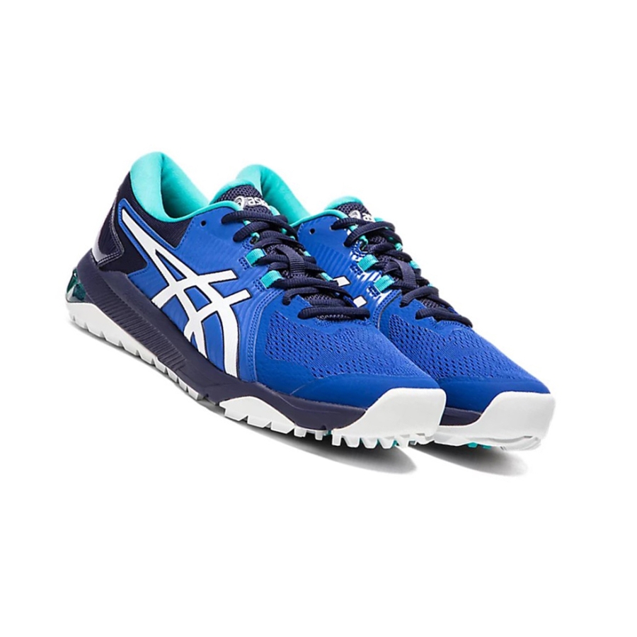 Blue / White Men's Asics GEL-COURSE GLIDE Golf Shoes | US52180HD